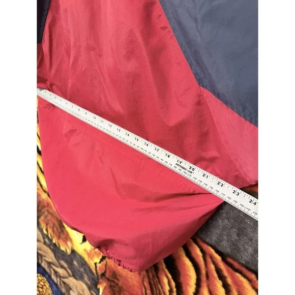Vintage 90s Red Tommy Hilfiger Urban Sport windbreaker sleeve Spell‎ out Tommy